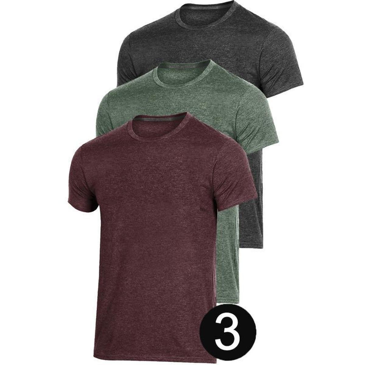 Kit 3 Camisetas Camisas Basica Masculina Lisa Slim Fit Menor preço em Kit 3 Camisetas Camisas Basica Masculina Lisa Slim Fit