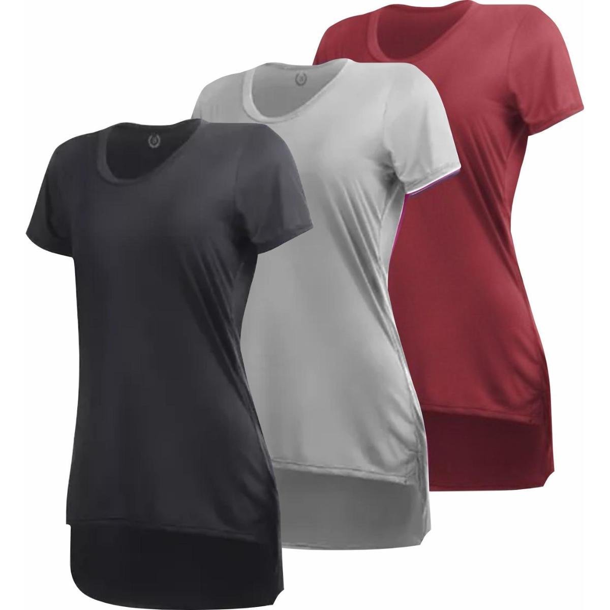 Kit 3 Camisetas Dry Femininas Tapa Bumbum Proteção UV 50+ Manga Curta Academia Treino Menor preço em Kit 3 Camisetas Dry Femininas Tapa Bumbum Proteção UV 50+ Manga Curta Academia Treino