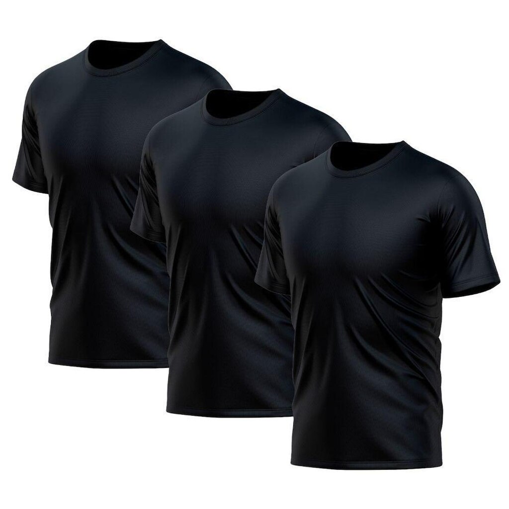 Kit 3 Camisetas Manga Curta Proteção Solar UV Piscina Praia