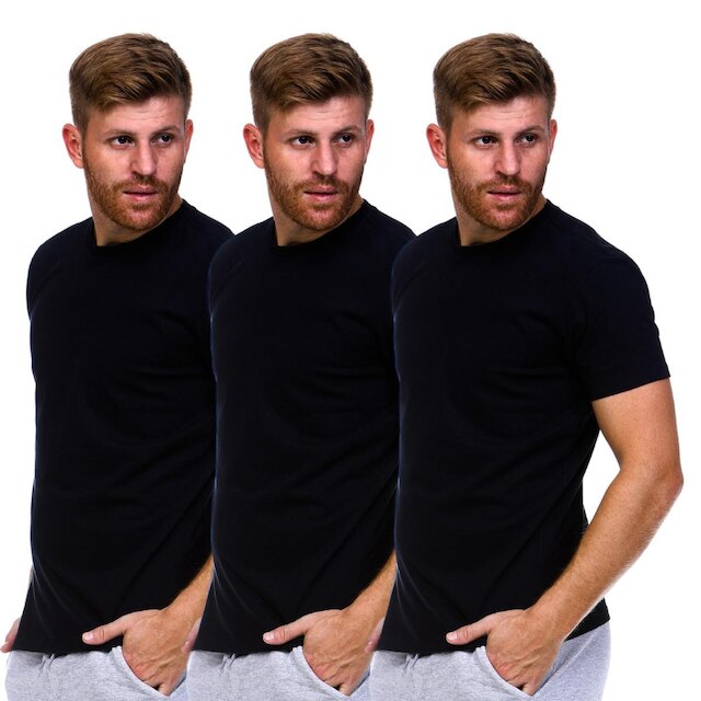 Kit 3 Camisetas Masculina Algodão - Básica Lisa