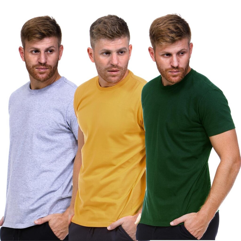 Kit 3 Camisetas Masculina Algodão - Básica Lisa