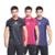 Kit 3 Camisetas Masculina Dry Alpha Co - Preto+Azul