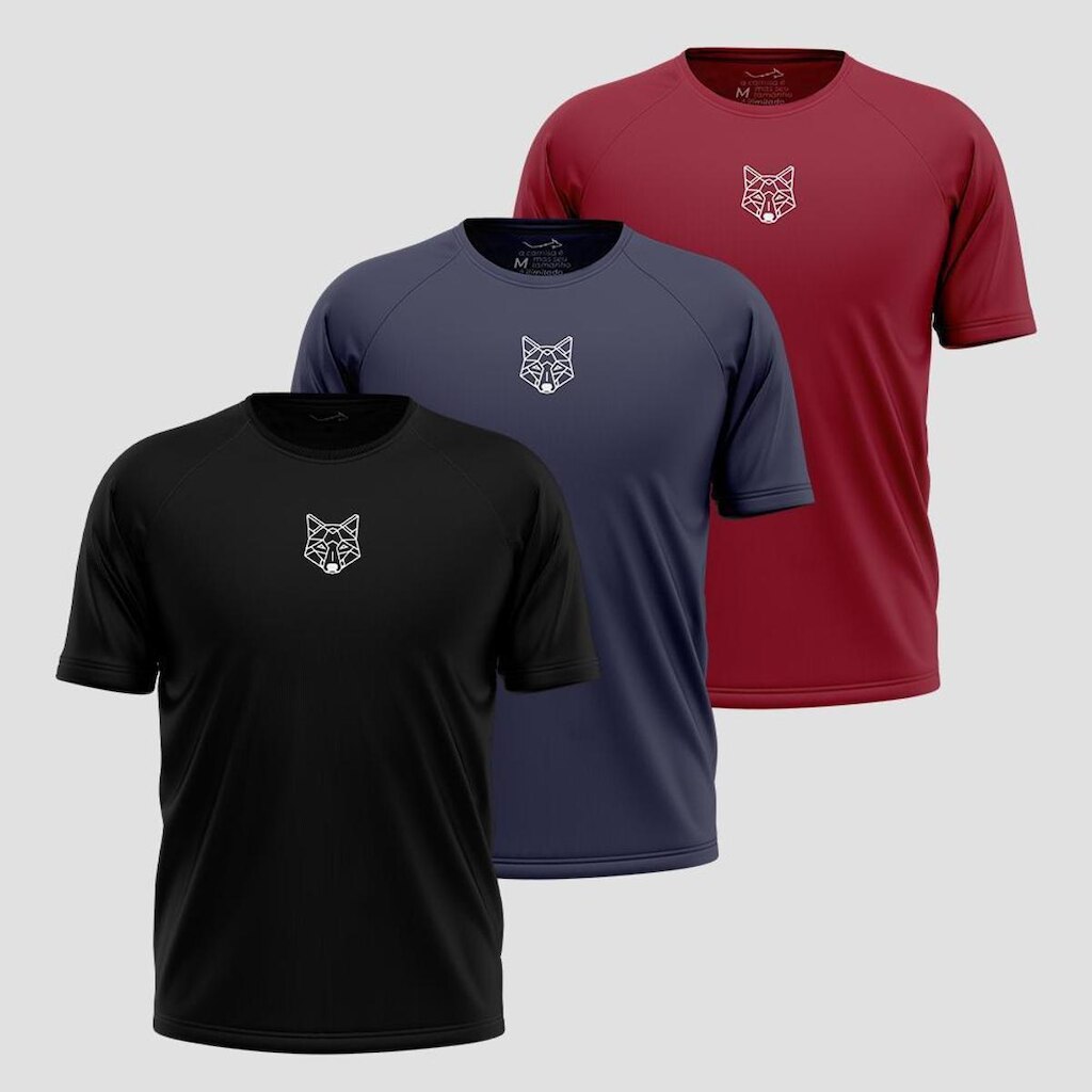Kit 3 Camisetas Masculina Dry Alpha Co