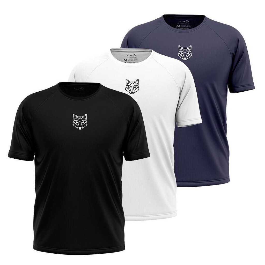 Kit 3 Camisetas Masculina Dry Alpha