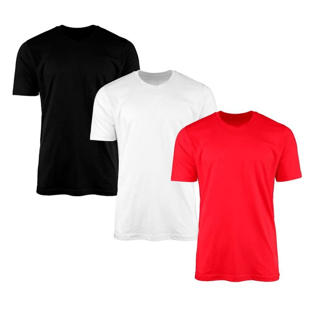 Kit 3 Camisetas Masculina Lisa Básica 100% Algodão