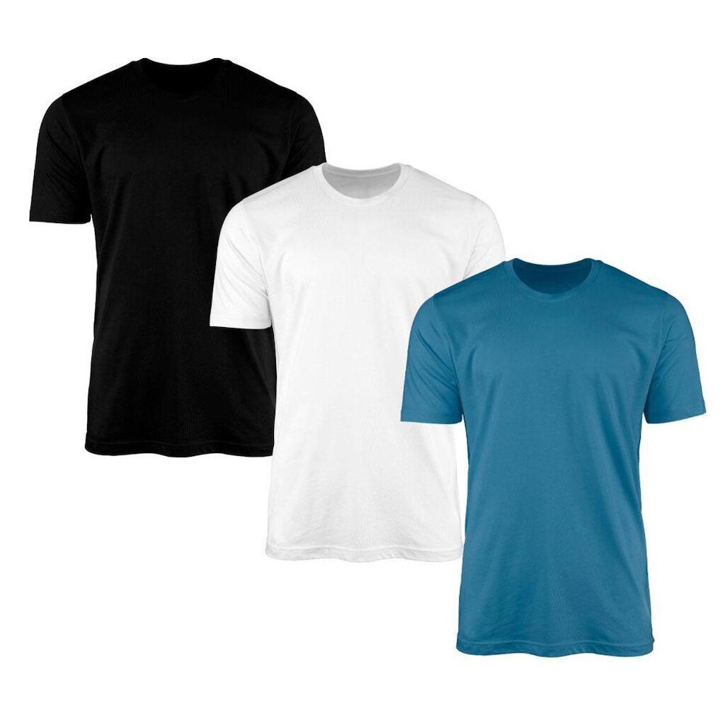 Kit 3 Camisetas Masculina Lisa Básica 100% Algodão