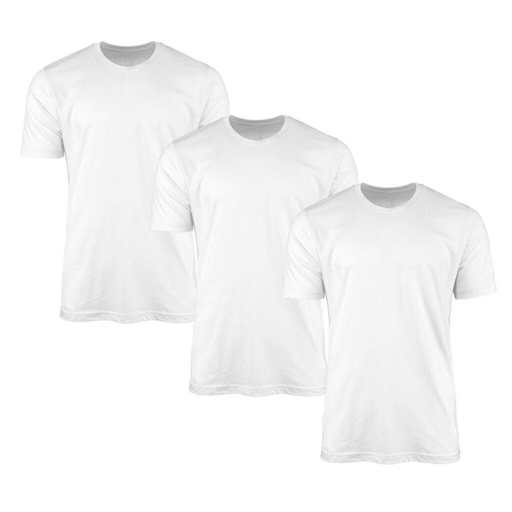 Kit 3 Camisetas Masculina Lisa Básica 100% Algodão