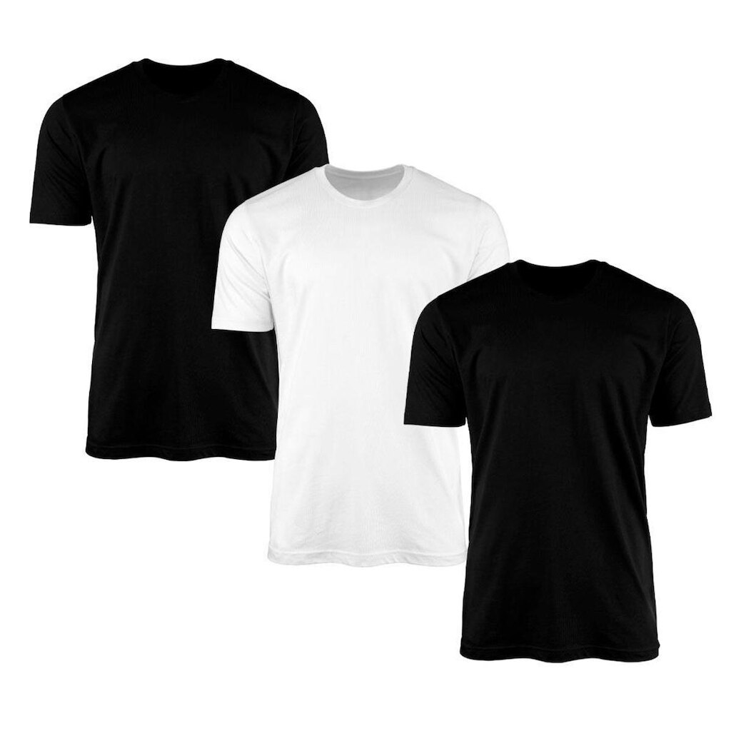 Kit 3 Camisetas Masculina Lisa Básica 100% Algodão