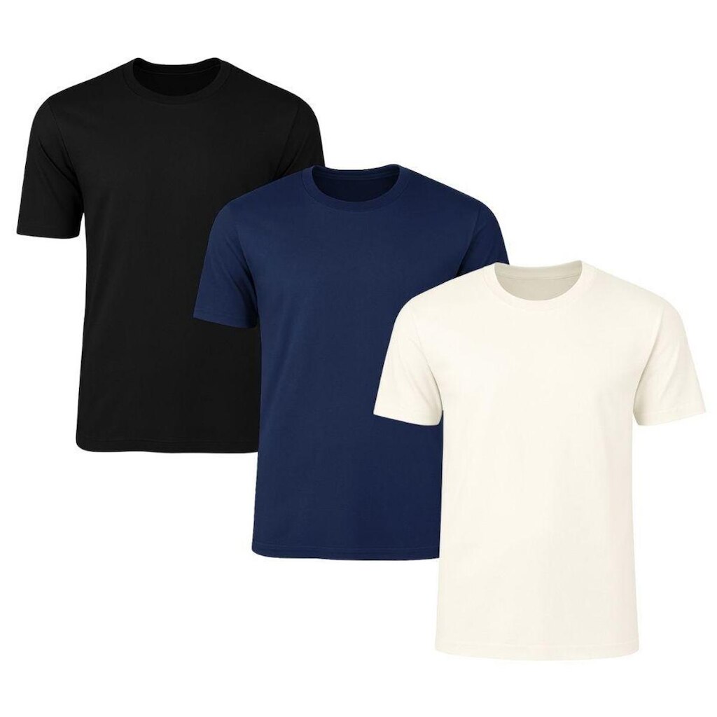 Kit 3 Camisetas Masculina Lisa Básica 100% Algodão
