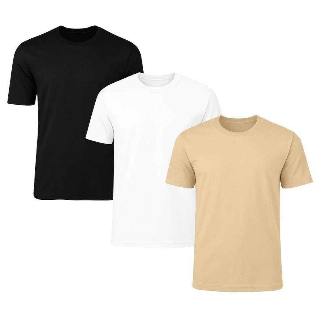 Kit 3 Camisetas Masculina Lisa Básica 100% Algodão