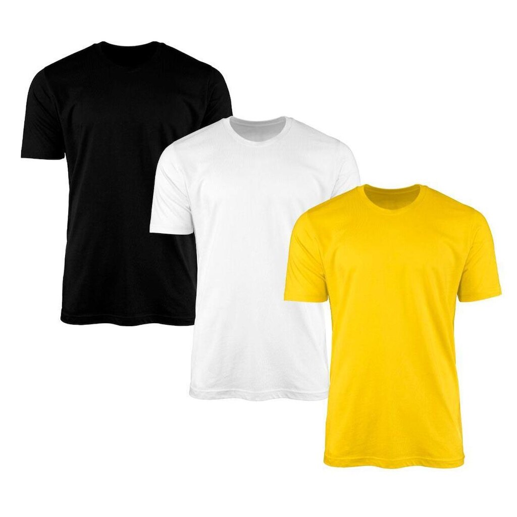 Kit 3 Camisetas Masculina Lisa Básica 100% Algodão