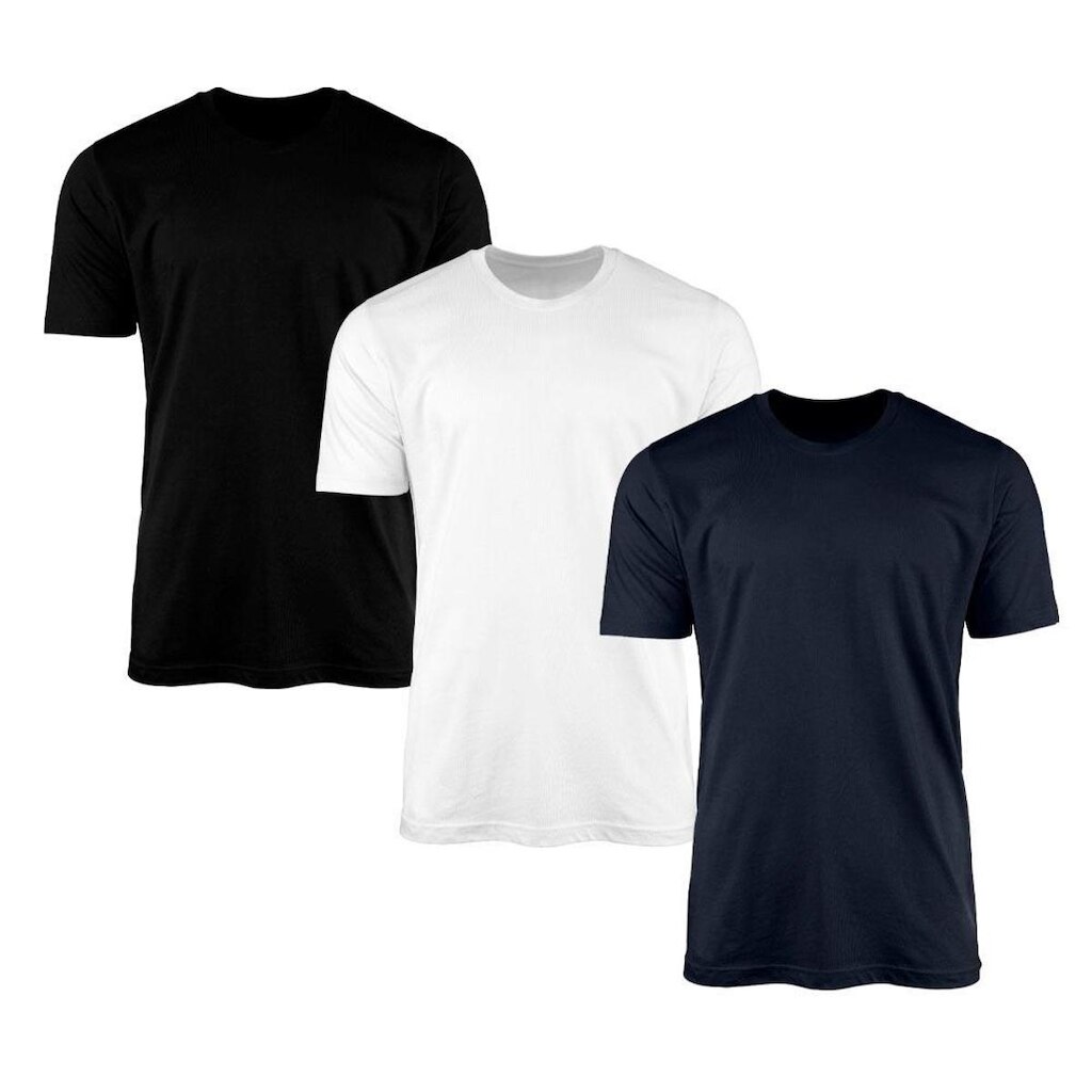 Kit 3 Camisetas Masculina Lisa Básica 100% Algodão