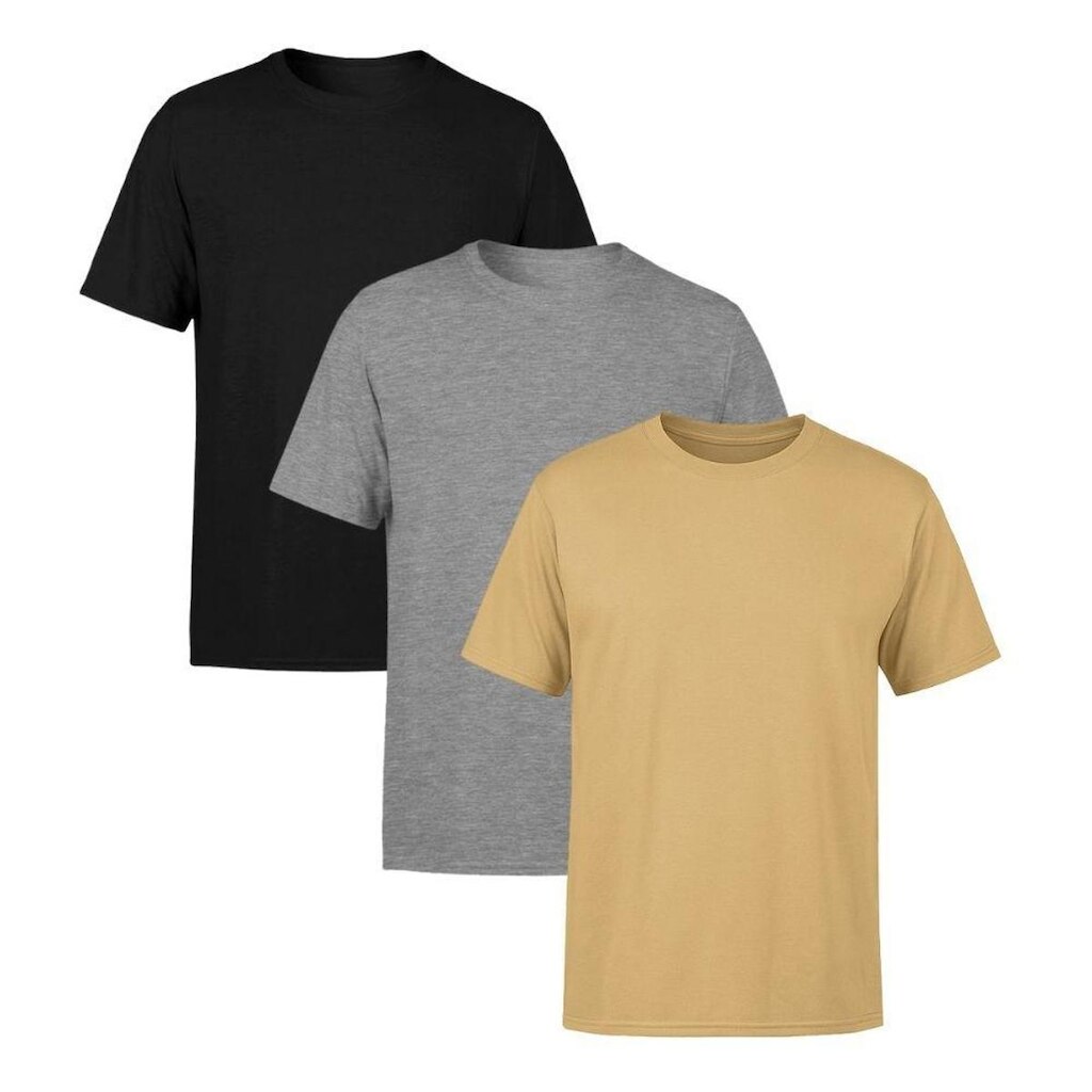 Kit 3 Camisetas Masculina Lisa Premium 100% Algodão