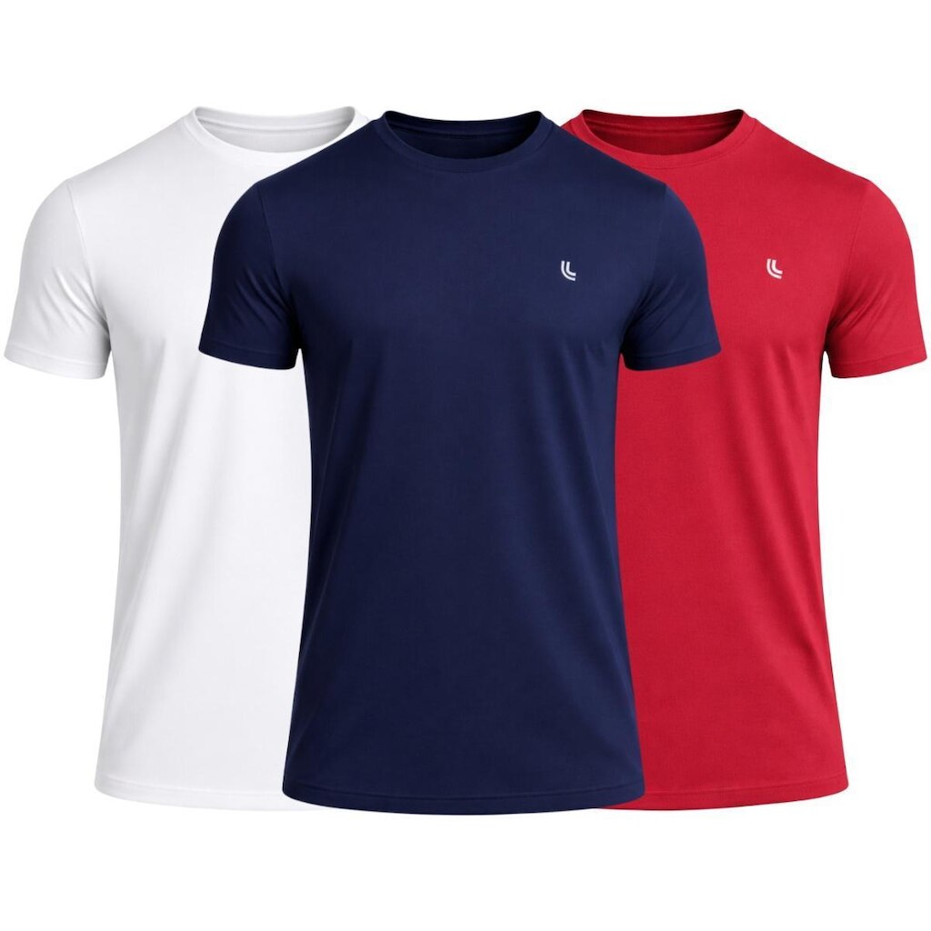 Kit 3 Camisetas Masculina Lupo Casual Dia a Dia