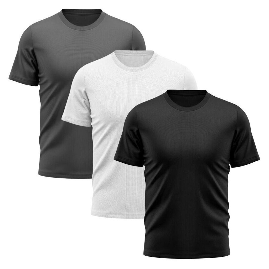 Kit 3 Camisetas Masculina Manga Curta Academia Treino Dry