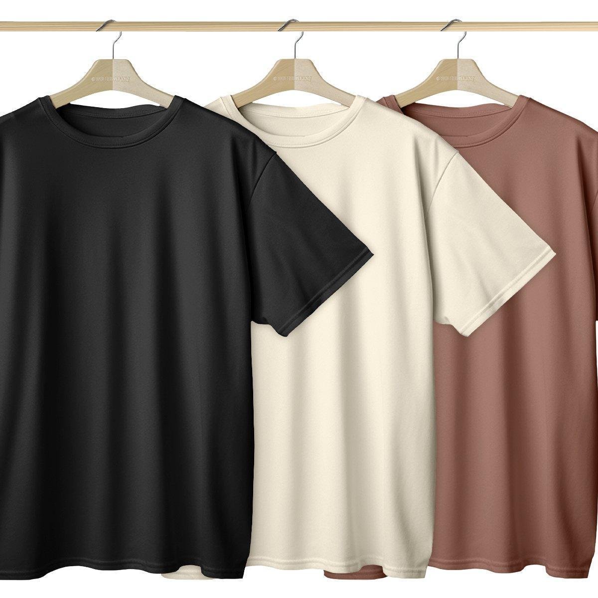 Kit 3 Camisetas Oversized Basica Streetwear Masculina Larga 100% Algodão Menor preço em Kit 3 Camisetas Oversized Basica Streetwear Masculina Larga 100% Algodão