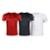 Kit 3 Camisetas Penalty Fit Academia Fitness Treino Esporte - Vermelho+Preto