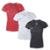 Kit 3 Camisetas Penalty X Feminino - Vermelho+Branco