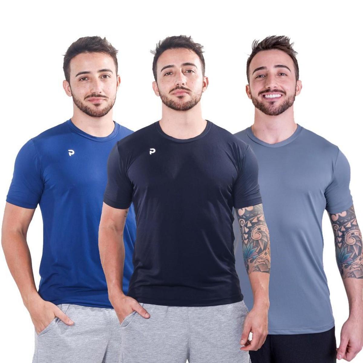 Kit 3 Camisetas Punnto Masculina Manga Curta Poliamida Menor preço em Kit 3 Camisetas Punnto Masculina Manga Curta Poliamida