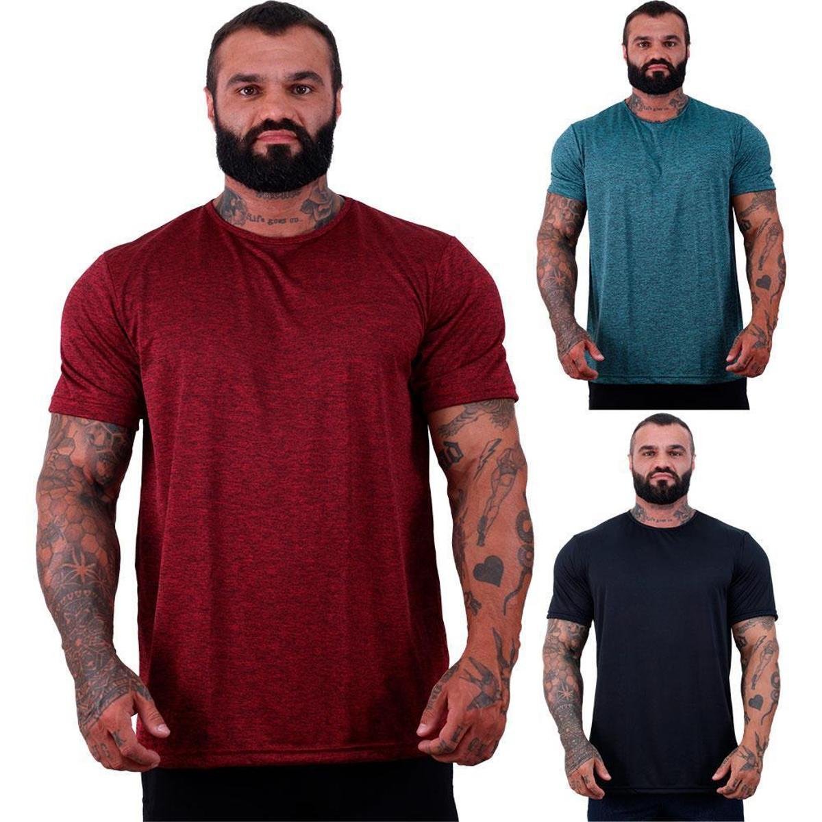 Kit 3 Camisetas Tradicional MXD Conceito Dry 100% Poliéster Rajado Menor preço em Kit 3 Camisetas Tradicional MXD Conceito Dry 100% Poliéster Rajado