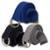 Kit 3 Cintos Hipica Cadarço com Meia Argola - Azul Royal+Cinza