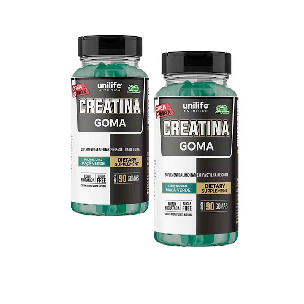 Kit 3 Creatina goma 3x90 gomas Unilife