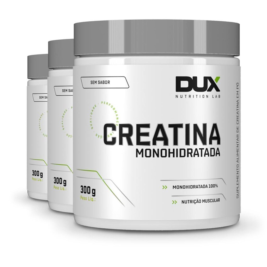 Kit 3 Creatina Monohidratada Dux Sem Sabor 300g
