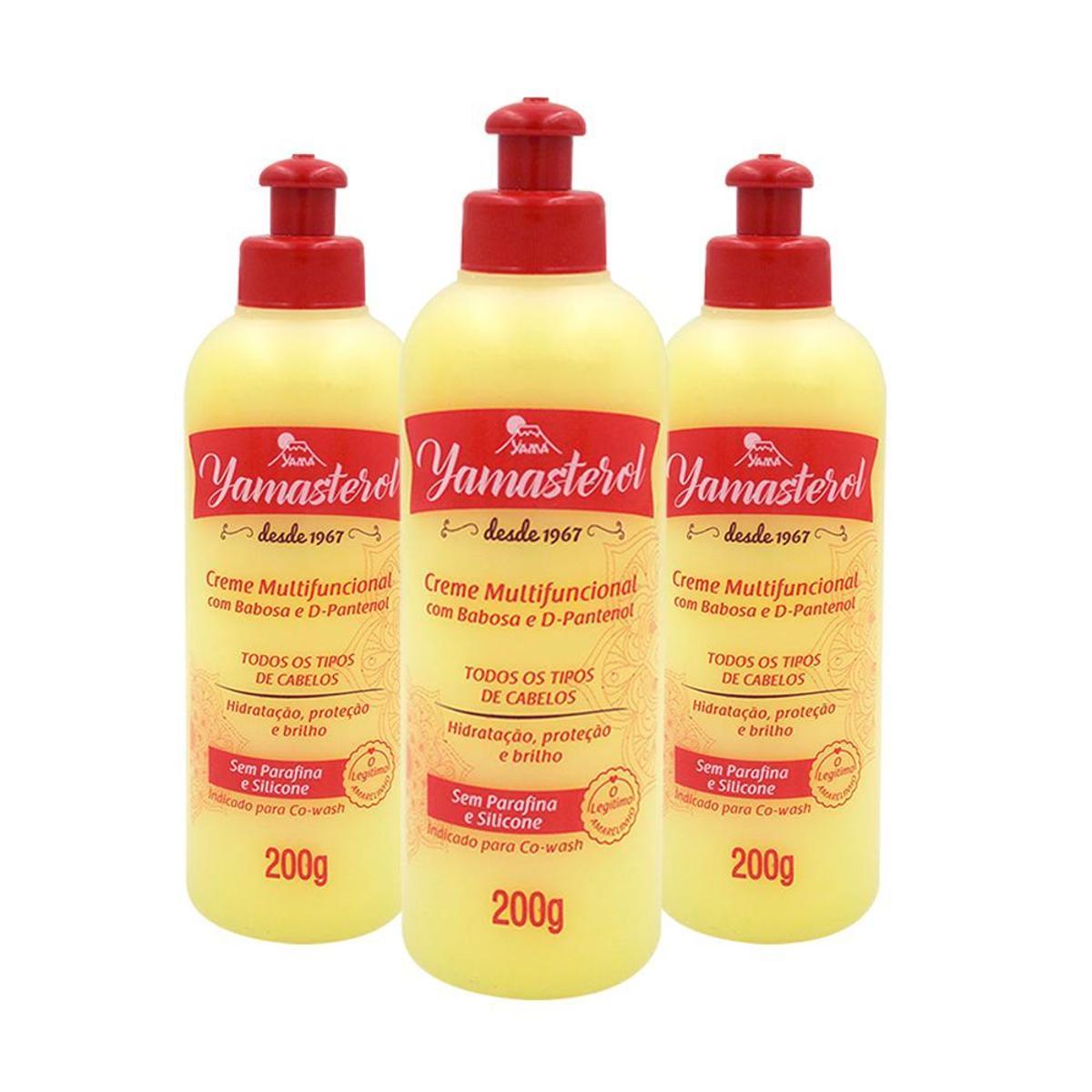 Kit 3 Creme Multifuncional Capilar Yamasterol D-Pantenol Cuidados ...