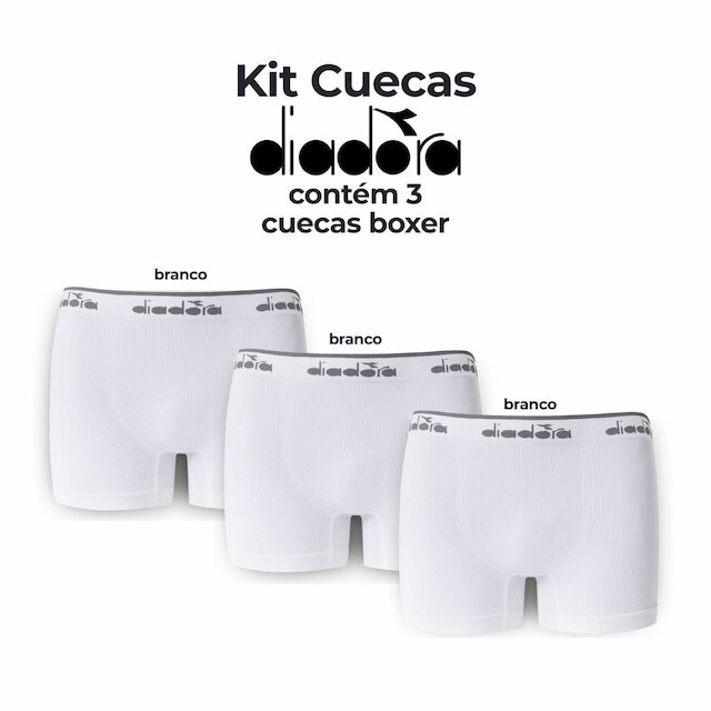 KIT 3 CUECAS BOXER DIADORA SEM COSTURA MASCULINO