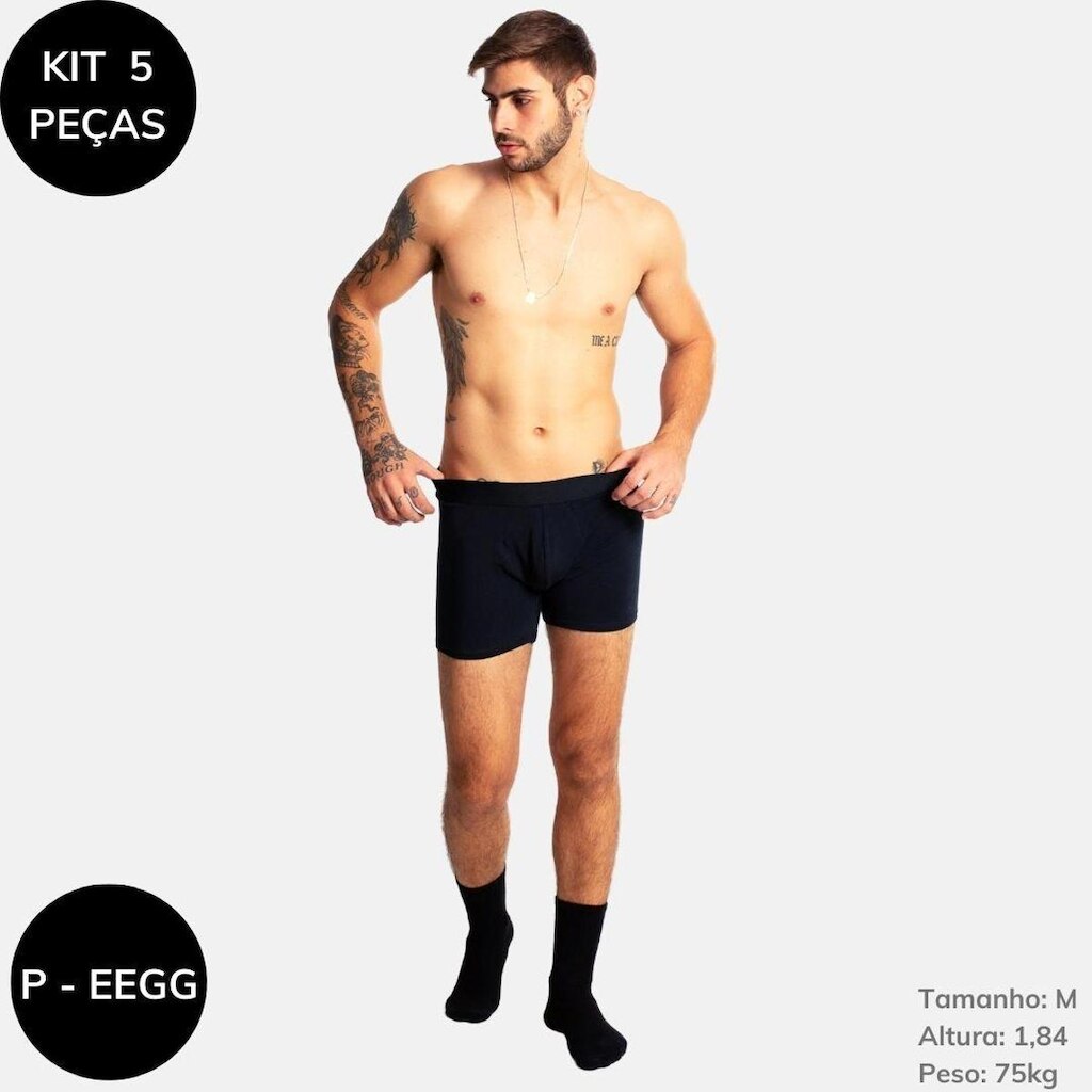 Kit 3 Cuecas Boxer Hammer Premium Preta