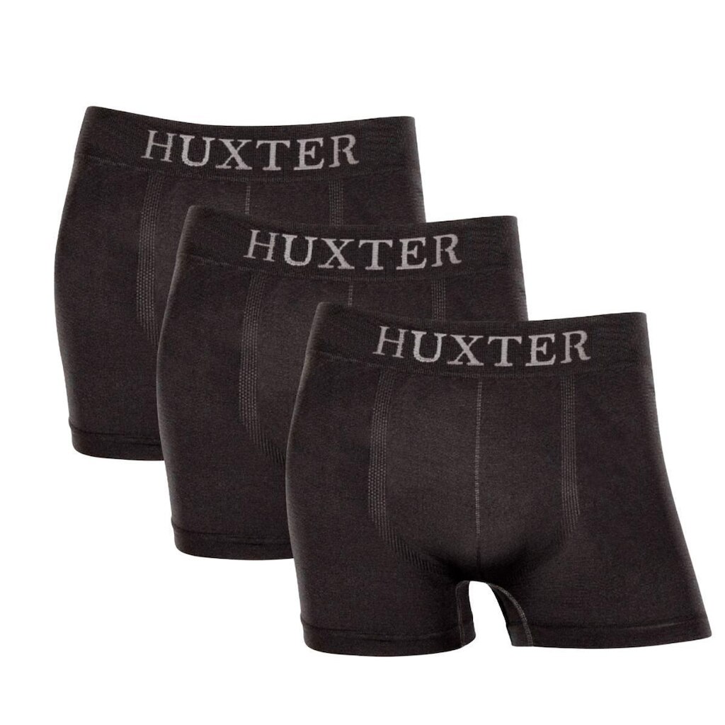 KIT 3 CUECAS BOXER HUXTER MICROFIBRA SEM COSTURA BOX