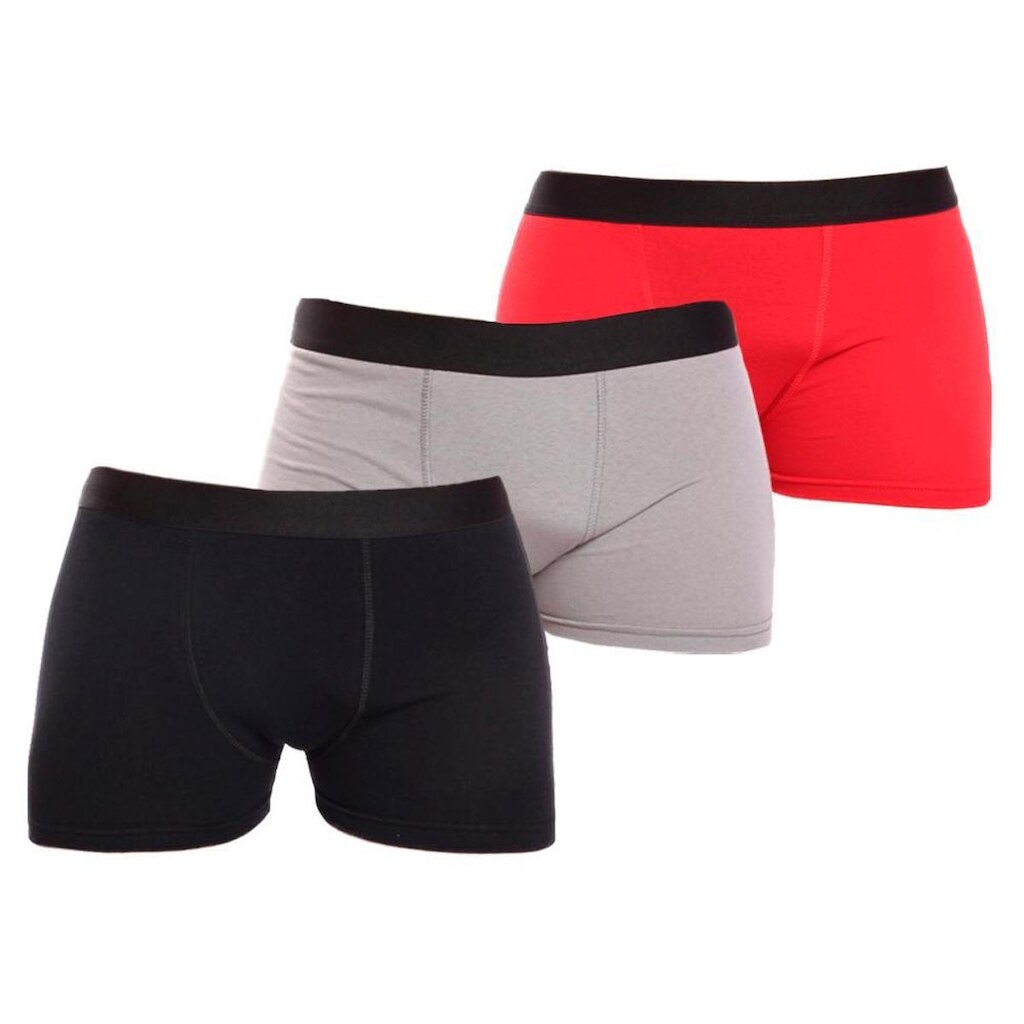 Kit 3 Cuecas Boxer Lisa Cotton Algodão Box Premium