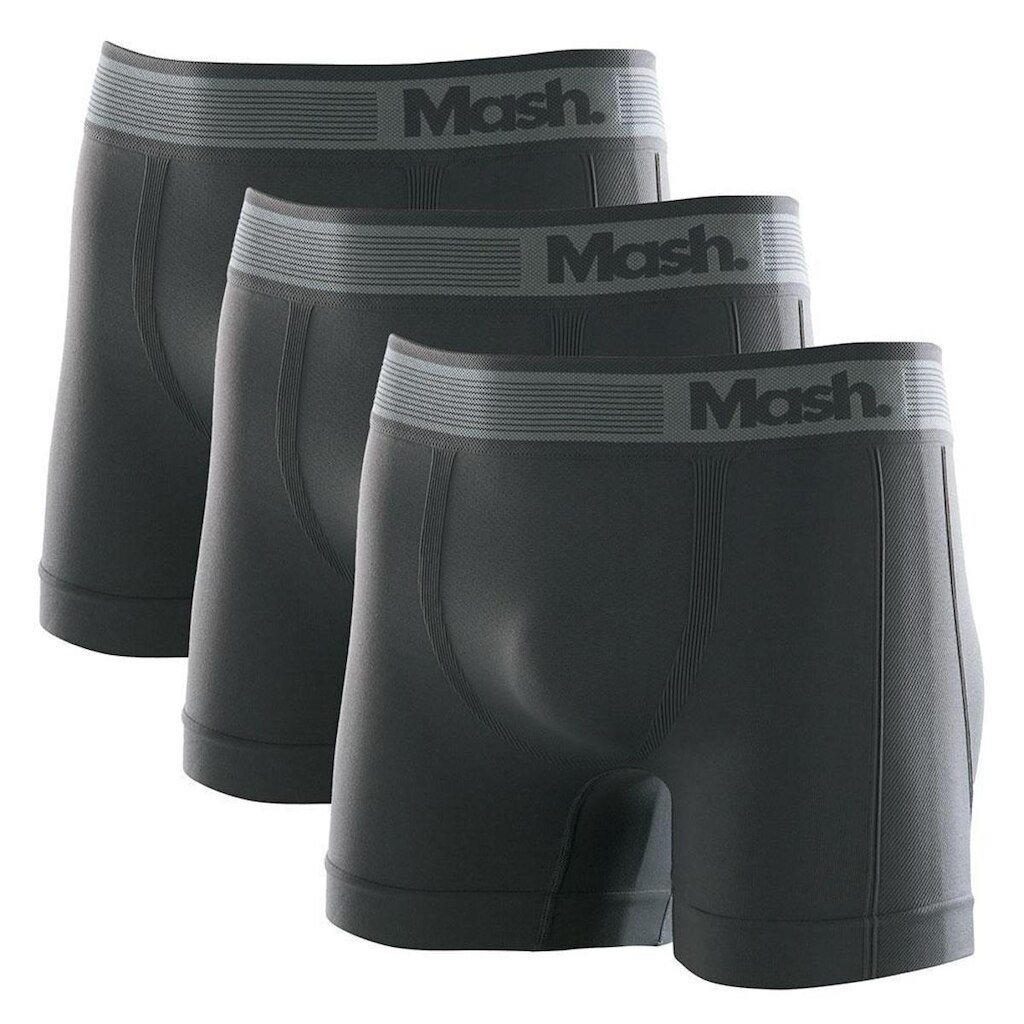 Kit 3 Cuecas Boxer Mash Microfibra Sem Costura 710.01