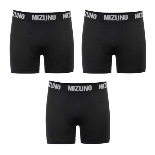 Kit 3 Cuecas Boxer Mizuno G Preto