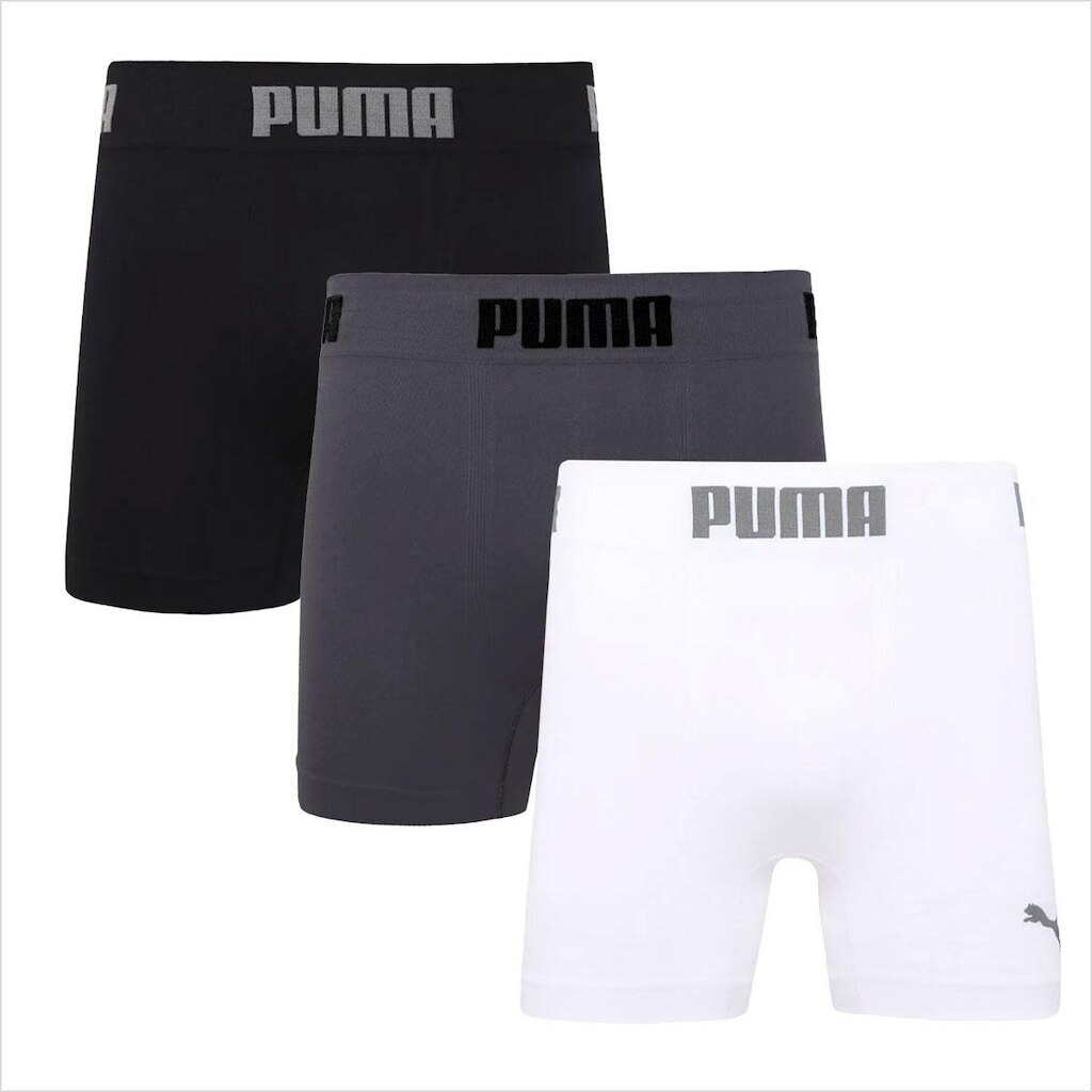 Kit 3 Cuecas Boxer Puma Masculina Cueca Box Sem Costura