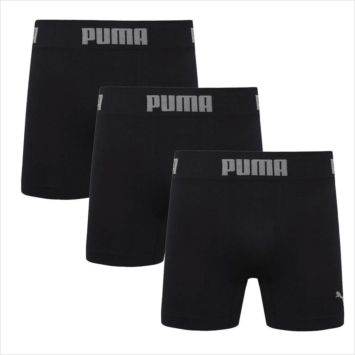 Kit 3 Cuecas Boxer Puma Masculina Cueca Box Sem Costura Menor preço em Kit 3 Cuecas Boxer Puma Masculina Cueca Box Sem Costura