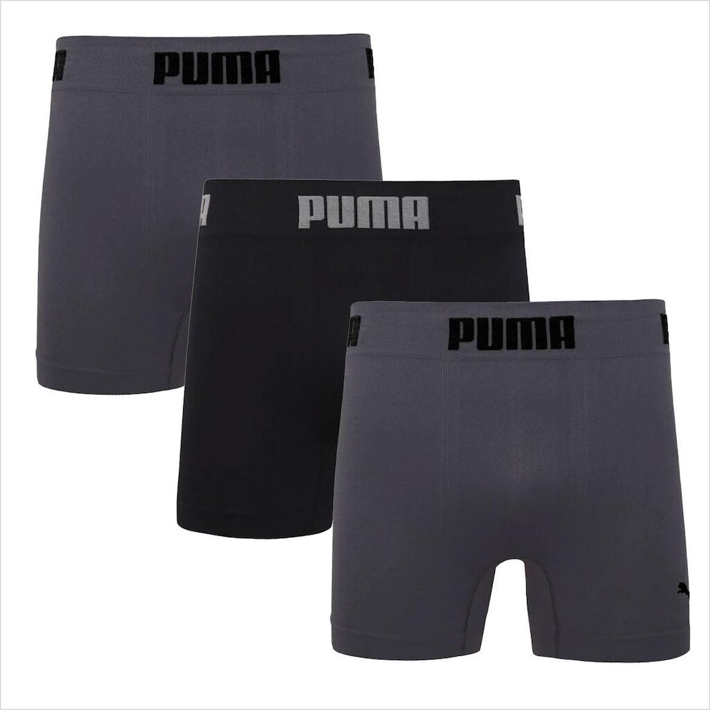 Kit 3 Cuecas Boxer Puma Masculina Cueca Box Sem Costura