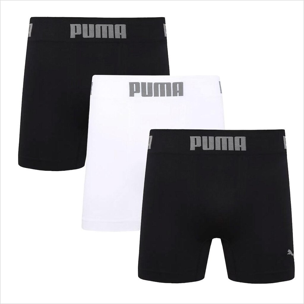 Kit 3 Cuecas Boxer Puma Masculina Cueca Box Sem Costura