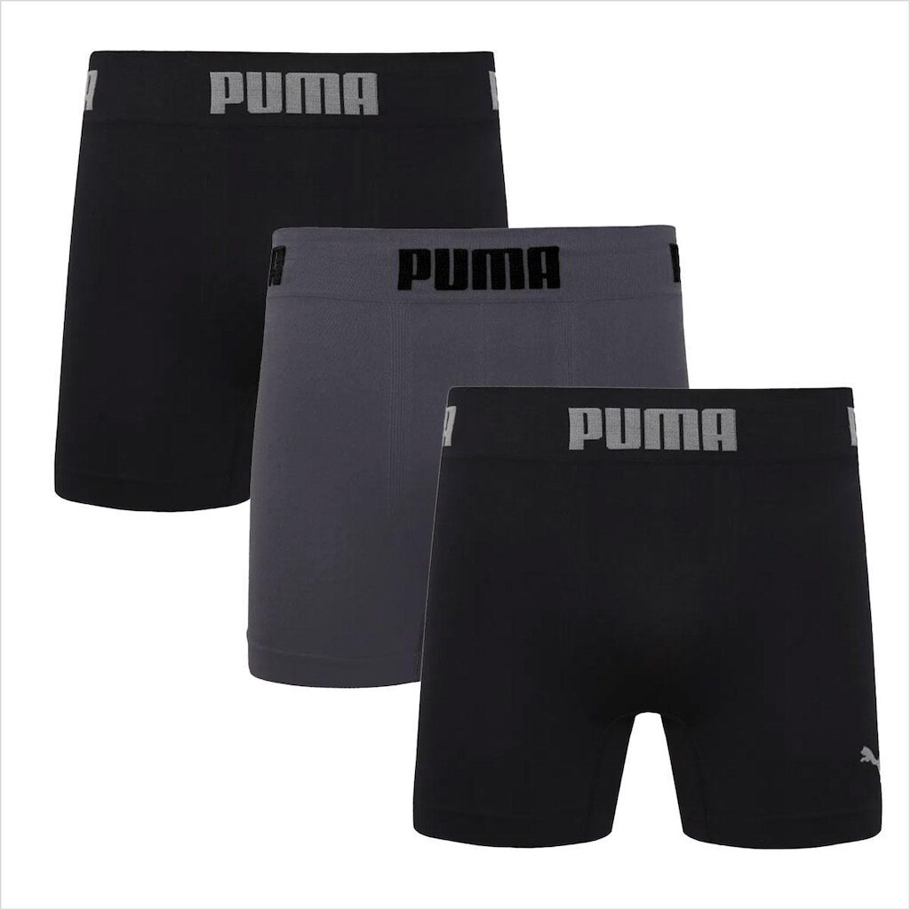 Kit 3 Cuecas Boxer Puma Masculina Cueca Box Sem Costura