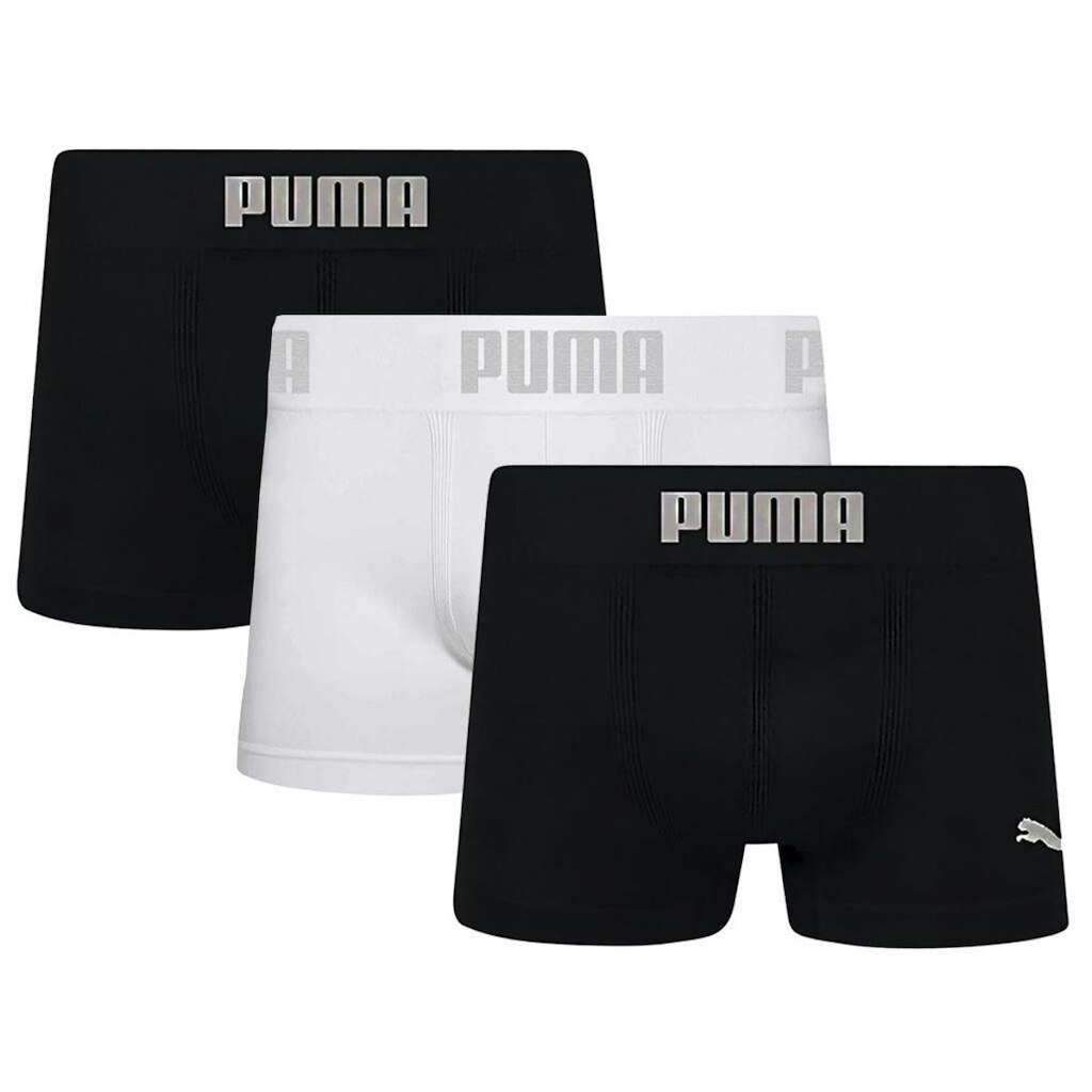 Kit 3 Cuecas Boxer Puma Microfibra Sem Costura