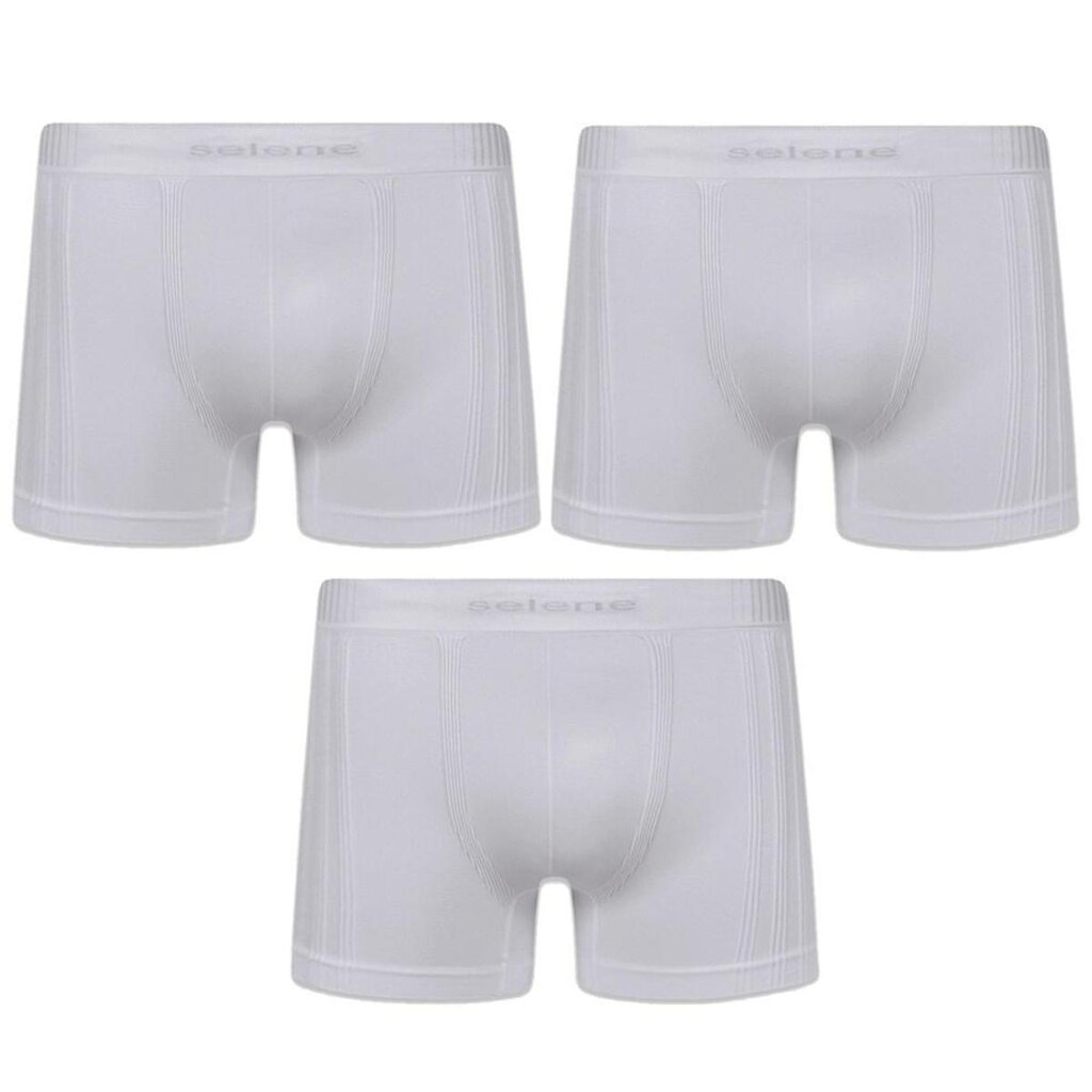 Kit 3 Cuecas Boxer Selene Sem Costura Masculino -