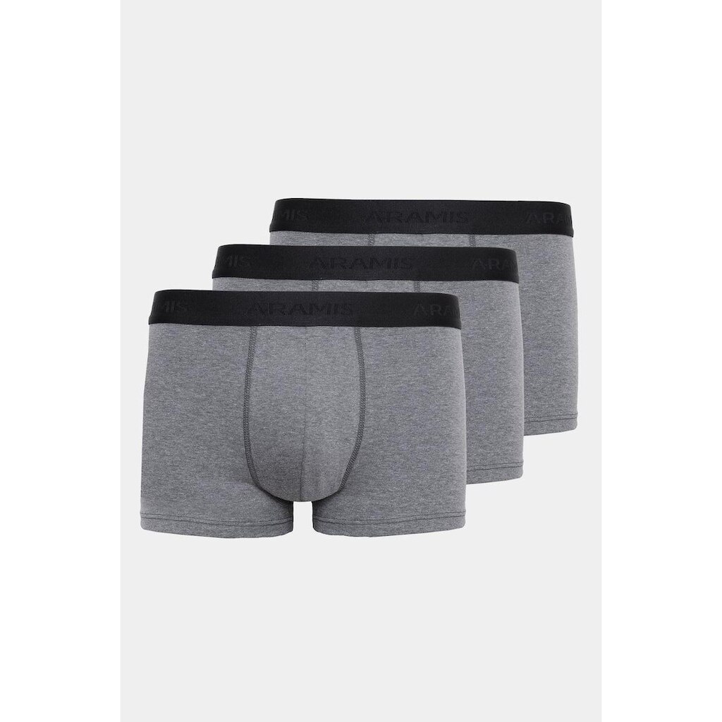 Kit 3 Cuecas Neo Boxer Cotton Cinza Mescla
