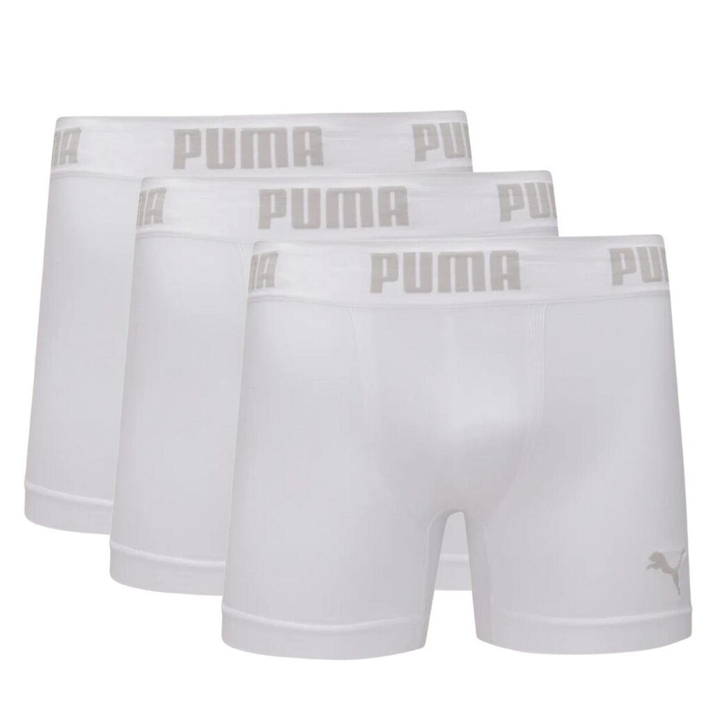 Kit 3 Cuecas Puma Boxer Sem Costura Poliamida Respirável