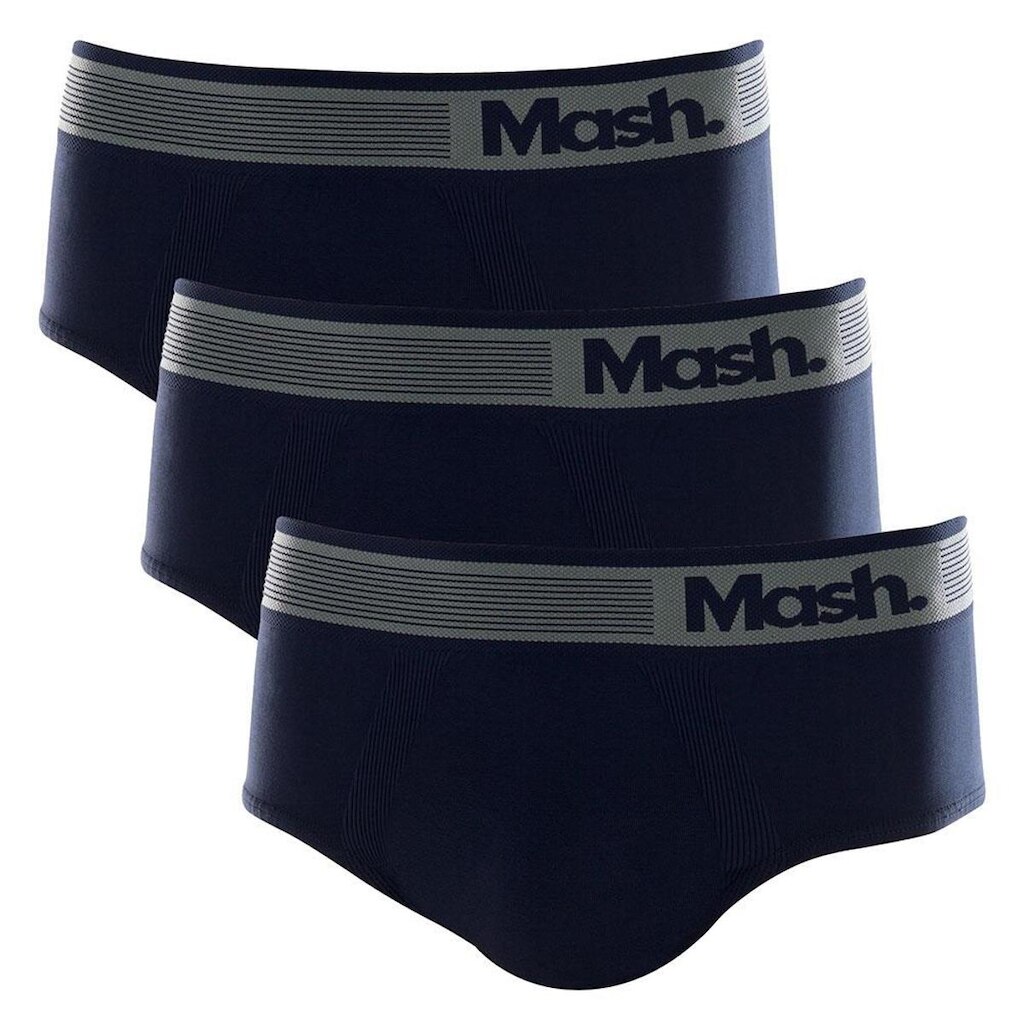 Kit 3 cuecas slip mash microfibra sem costura 713.02