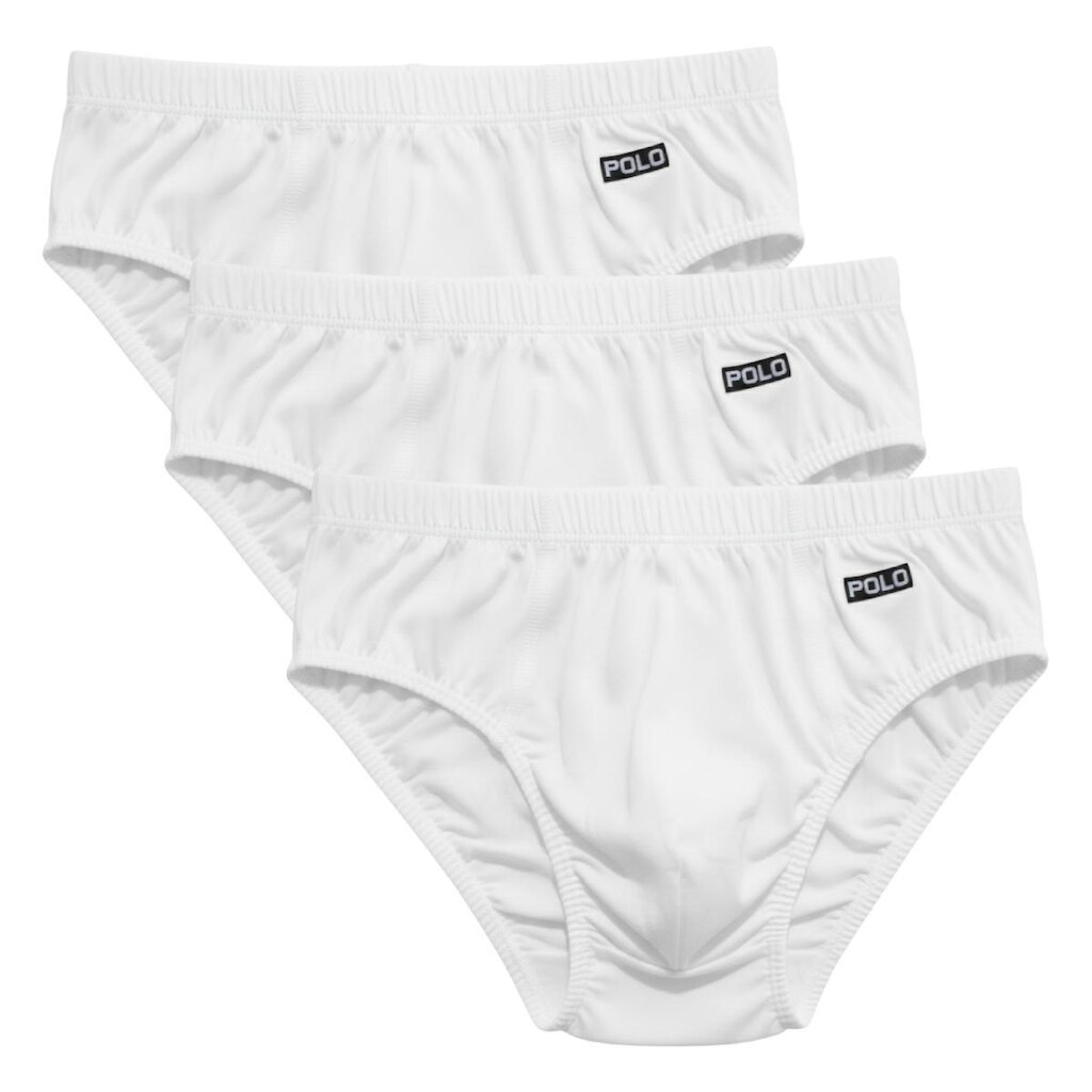 Kit 3 Cuecas Slip Polo Kids Algodão Infantil Forro Duplo Menino Tradicional