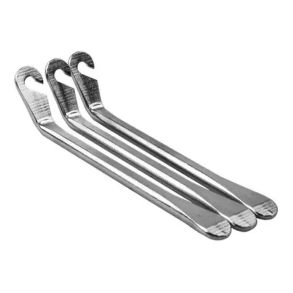 Kit 3 Espátulas Aço Cromada P/ Remover Pneu Bicicleta Mtb