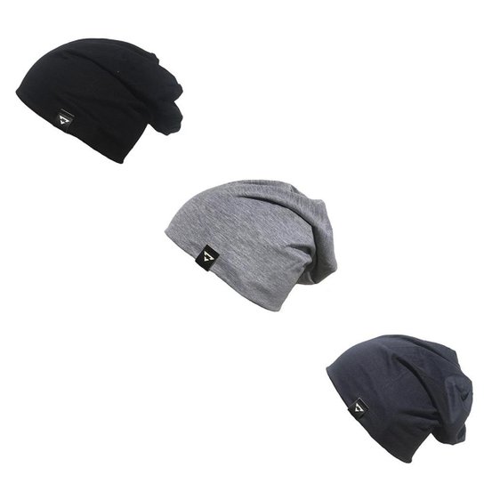Kit 3 Gorros Beanie Brohood Malha Masculino - Cinza+Preto Menor preço em Kit 3 Gorros Beanie Brohood Malha Masculino - Cinza+Preto