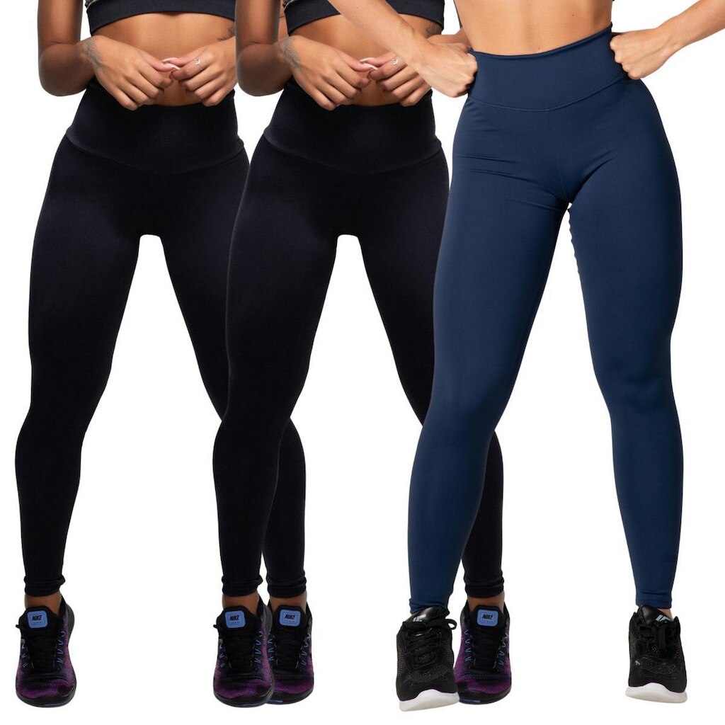 Kit 3 Legging suplex Academia Básica