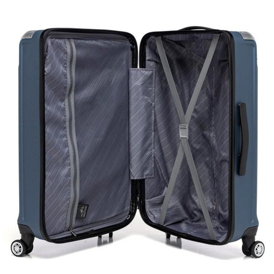 Kit 3 Malas De Bordo Viagem ABS Rígido Polo One Rodas 360° Reforçada com Cadeado TSA