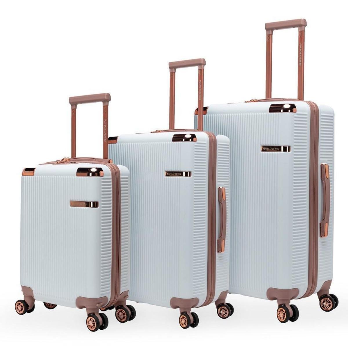 Kit 3 Malas Viagem 10kg, 23kg e 32kg Bordo Rodas 360° Espaçosa Cadeado Reforçada Menor preço em Kit 3 Malas Viagem 10kg, 23kg e 32kg Bordo Rodas 360° Espaçosa Cadeado Reforçada